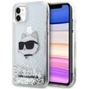 Apple iPhone 11 / XR Karl Lagerfeld dėklas Glitter Choupette Head (KLHCN61LNCHCS) sidabrinės spalvos