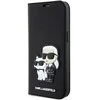 Dėklas Karl Lagerfeld KLBKP14LSANKCPK IPHONE 14 PRO 6.1 "BOOKCASE Juodas/Juodas SAFFIANO KARL &amp; CHOUPETTE