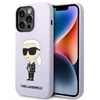 Karl Lagerfeld dėklas, skirtas iPhone 14 Pro 6,1 KLHCP14LSNIKBCU violetinės spalvos inės spalvos kietas dėklas , skirtas Silicone Ikonik