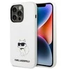 Apple iPhone 14 Pro Max Karl Lagerfeld dėklas Silicone Choupette (KLHCP14XSNCHBCH) baltos spalvos