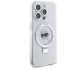 Apple iPhone 15 Pro Karl Lagerfeld dėklas Ring Stand Karl Head MagSafe (KLHMP15LHMRSKHH) baltos spalvos