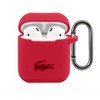 Lacoste Liquid silikoninis Glossy Printing Logo dėklas skirtas Airpods 1|2 Raudona
