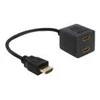 DELOCK didelės spartos HDMI adapteris su eternetu 1x kištukas > 2x patelė