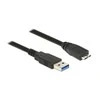 DELOCK Cable USB 3.0 Type-A male > USB 3.0 Type Micro-B male 0,5 m juodas