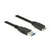 DELOCK Cable USB 3.0 Type-A male > USB 3.0 Type Micro-B male 1.0 m juodas