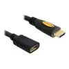 DELOCK ilginimo kabelis didelės spartos HDMI su eternetu – HDMI A kištukas > HDMI A moteriškas 1m