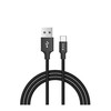 USB kabelis Devia Pheez 3 Pack microUSB 0.25m,1.0m,2.0m juodas