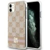 Apple iPhone 11 / XR DKNY dėklas IML Checkered Mono Pattern &amp; Printed Stripes MagSafe (DKHMN61HCPTSP) rožinės spalvos