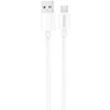 USB kabelis Dudao (L4SM) microUSB (2A) baltas (1m)