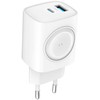 Evelatus PowerSync 2-in-1 Lādētājs 20W Bezmaksas Divu USB Balts