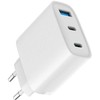 Evelatus 45W Max Fast Charger EU USB-C1/USB-C1/USB-A Baltas