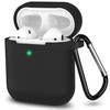 Dėklas Evelatus Silikona Vāks AirPods 1/2 Melns (EAC05)