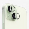 Evelatus iPhone 15 / 15 Plus Kameras Objektīva Aizsargs Armor Žalias Metāla Rāmī