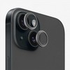 Evelatus iPhone 15 / 15 Plus Kameras Objektīva Aizsargstikls Armor Juodas Metāla Rāmis