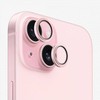 Evelatus iPhone 15 / 15 Plus Kamera Objektīva Aizsargs Armor Rožinė Metāla Rāmis