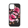 Evelatus Apple iPhone 15 Odinis dėklas Zipper Design Flower Juodas