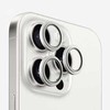 Evelatus Apple iPhone 15 Pro / 15 Pro Max Camera Lens Protector Armor Baltas Titanium
