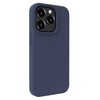 Dėklas Evelatus Premium Mīksta pieskāriena silikona aizmugures maks-apvalks priekš iPhone 15 Pro Max Pusnakts zila