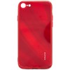 Evelatus Apple iPhone 7/8/SE2020/SE2022 Vanduo Ripple Full Color Electroplating Tempered Glass Case Raudona
