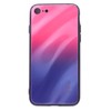 Evelatus Apple iPhone 7/8/SE2020/SE2022 Vanduo Ripple Gradient Color Anti-Explosion Tempered Glass Case Gradient Rožinė-Violetinė