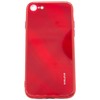 Evelatus Apple iPhone 7/8/SE2020/SE2022 Vanduo Ripple Full Color Electroplating Tempered Glass Case Raudona
