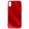 Evelatus Apple iPhone X/XS Vanduo Ripple Full Color Electroplating Tempered Glass Case Raudona