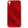 Evelatus Apple iPhone XR Vanduo Ripple Full Color Electroplating Tempered Glass Case Raudona