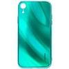 Evelatus Apple iPhone XR Vanduo Ripple Full Color Electroplating Tempered Glass Case Žalias