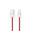 Evelatus TPC06 Neilona Pīts cinkota konektora USB uz USB-C Datu &amp; PD 20W uzlādes kabelis 1m Sarkans