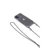 Dėklas Evelatus Huawei P30 Lite Silicone Transparent with Necklace TPU Strap Space Gray