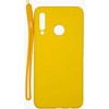 Evelatus Huawei P30 Lite Soft Touch Silikoninis dėklas with Strap Geltona