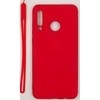 Evelatus Huawei P30 Lite Soft Touch Silikoninis dėklas with Strap Raudona
