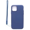Evelatus Apple iPhone 11 Pro Soft Touch Silikoninis dėklas with Strap Dark Mėlyna