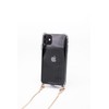 Dėklas Evelatus Apple iPhone 6/6S Silicone Transparent with Necklace TPU Strap Gold