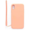 Evelatus Apple iPhone X/XS Soft Touch Silikoninis dėklas with Strap Rožinė