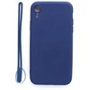 Evelatus Apple iPhone XR Soft Touch Silikoninis dėklas with Strap Dark Mėlyna