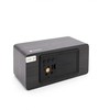 Evelatus EMC01 Digitāls Koka kubs Pulkstenis Modinātājs uzrāda mitrumu temperatūru + USB lādētājs Melna