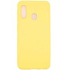 Evelatus Samsung A20e Soft Touch Silikoninis dėklas with Strap Geltona