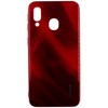 Evelatus Samsung Galaxy A40 Vanduo Ripple Full Color Electroplating Tempered Glass Case Raudona