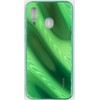 Evelatus Samsung Galaxy A40 Vanduo Ripple Full Color Electroplating Tempered Glass Case Žalias