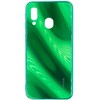Evelatus Samsung Galaxy A40 Vanduo Ripple Full Color Electroplating Tempered Glass Case Žalias
