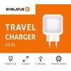 Įkroviklis Evelatus Evelatus ETC03 2xUSB Juoda
