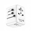 Evelatus 651DCPro 2in1 Pasaules 160 valstu barošanas adapteris un PD 35W lādētājs 3x USB-C / 2x USB Balts