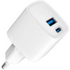 Evelatus Premium 35W Dual-Port USB-C + USB-A ātrā lādētājs Balts