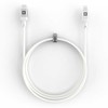 Evelatus USB C to Lightning Cable 1.2M 60W (MFI09) Aluminum housing braiding Baltas
