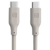 Evelatus Ultra-Mīksta Silikona USB-C uz USB-C Kabelis 1.2M 60W Ātrā Uzlāde Balts