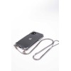 Dėklas Evelatus Xiaomi Note 7 Silicone Transparent with Necklace TPU Strap Sidabrinis