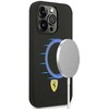 Dėklas Ferrari FESSIHMP14XBK iPhone 14 Pro Max 6.7" juoda/juodas hardcase Silicone Metal Logo Magsafe
