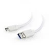 GEMBIRD CCP-USB3-AMCM-1M-W USB 3.0 kabelis į USB C tipo AM/CM 1m baltas
