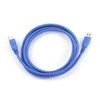 GEMBIRD CCP-USB3-AMBM-6 aukštos klasės USB 3.0 kabelis, USB A tipo kištukas - USB B tipo kištukas, 1,8 metro, mėlynas